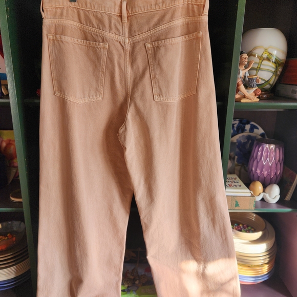 Old Navy, Mid-rise, Peach Flare & Baggy, Extra Wide Legs Jeans, Sz 12 - Picture 4 of 5